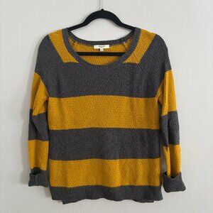 Madewell Striped Cotton Pullover Sweater Crew Neck Size Extra Small XS